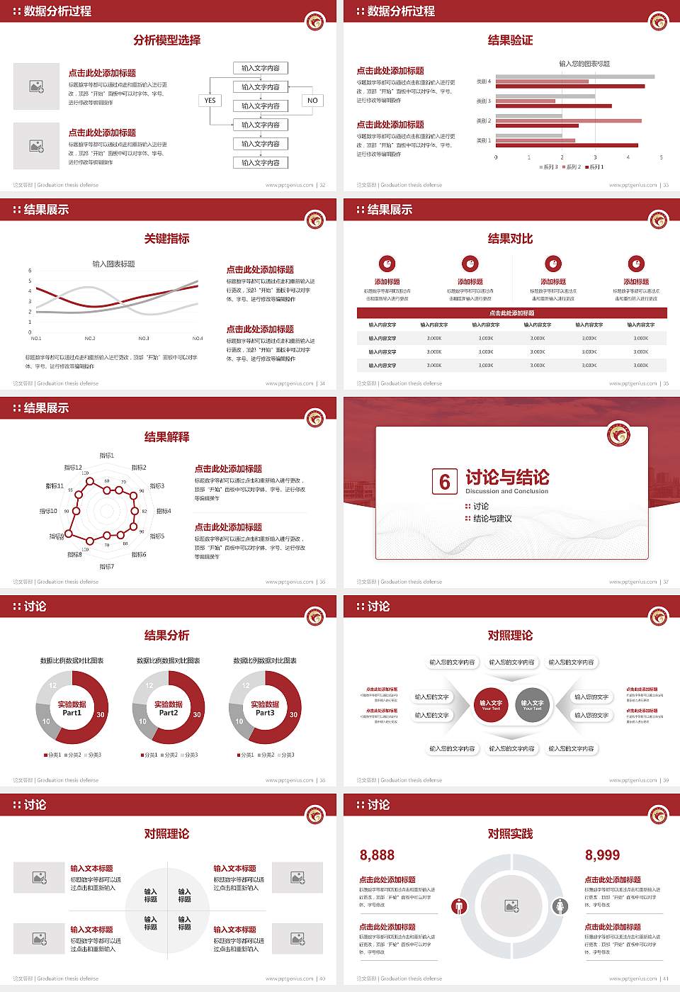 兰考三农职业学院论文答辩标准PPT模板16:9格式幻灯片预览图5