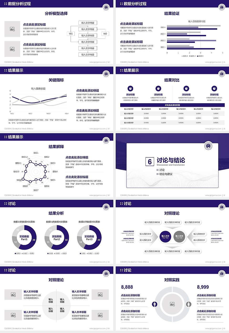 郑州电力职业技术学院论文答辩标准PPT模板16:9格式幻灯片预览图5