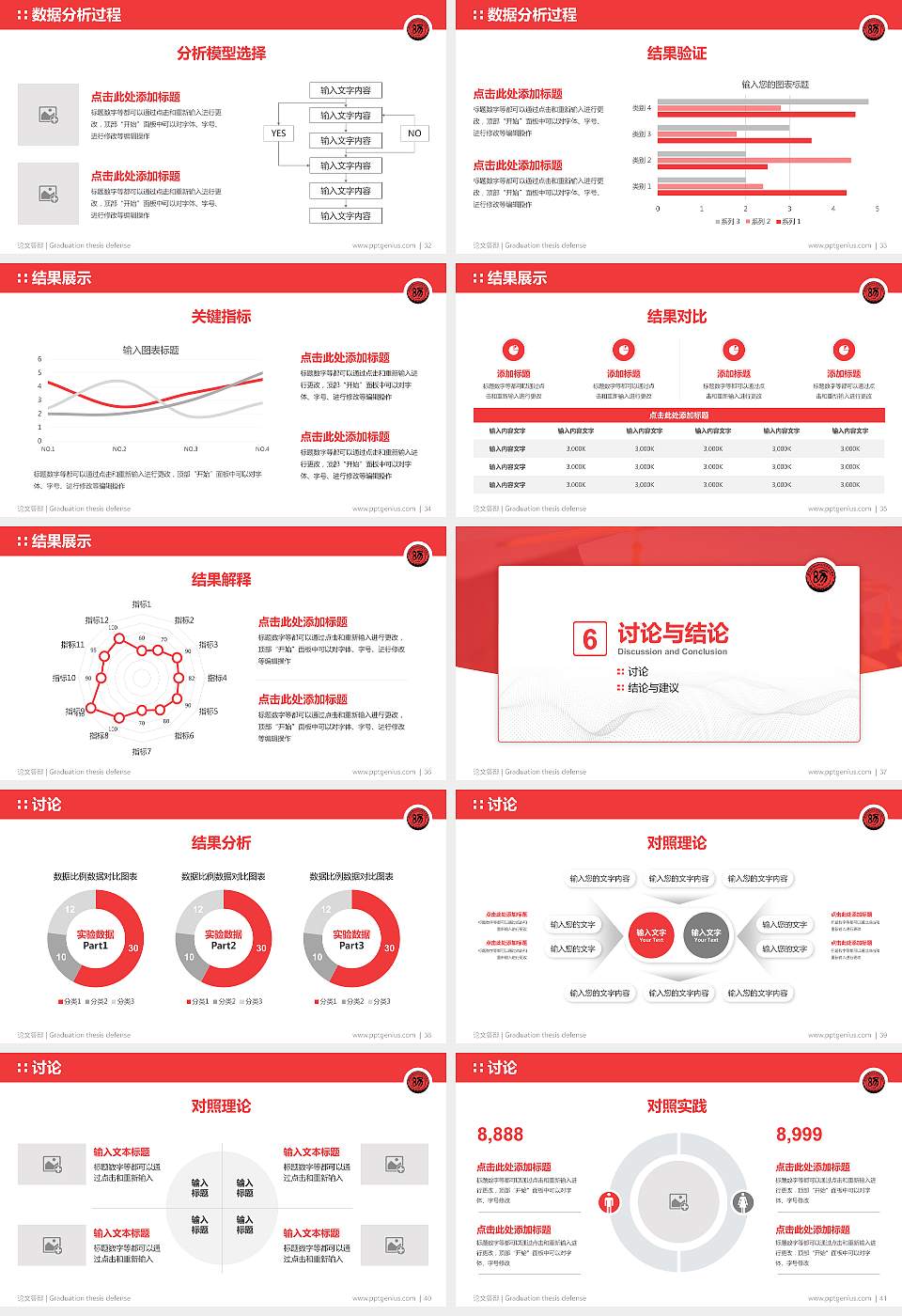 石家庄幼儿师范高等专科学校论文答辩标准PPT模板16:9格式幻灯片预览图5