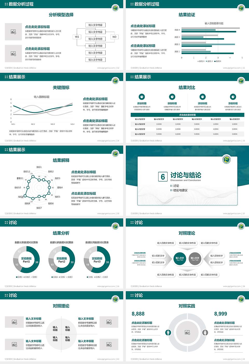贵州医科大学神奇民族医药学院论文答辩标准PPT模板16:9格式幻灯片预览图5