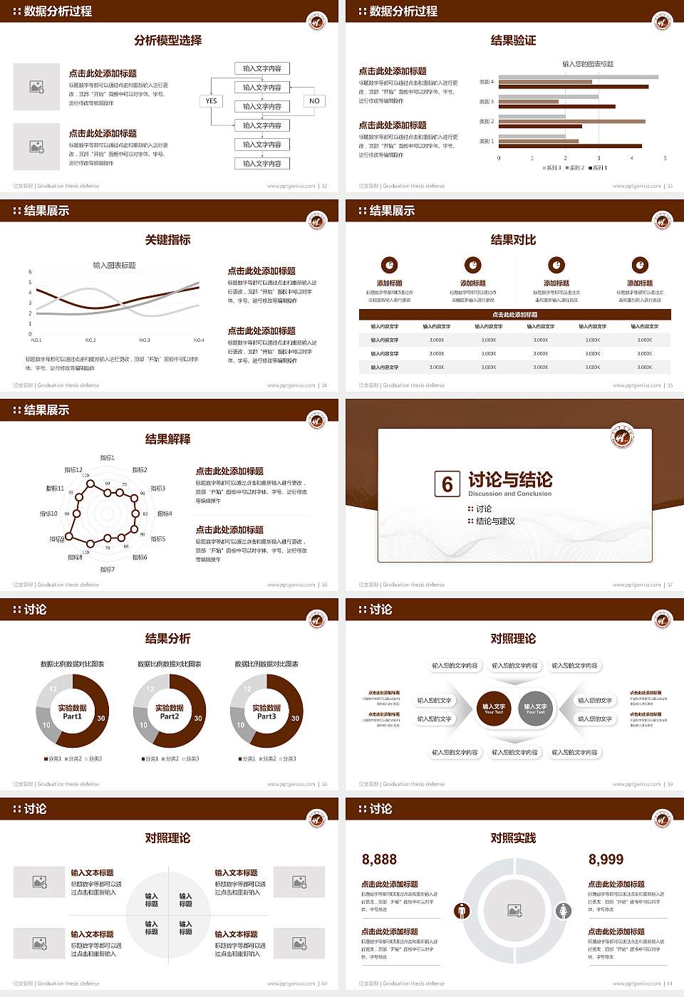 厦门华厦职业学院论文答辩标准PPT模板16:9格式幻灯片预览图5
