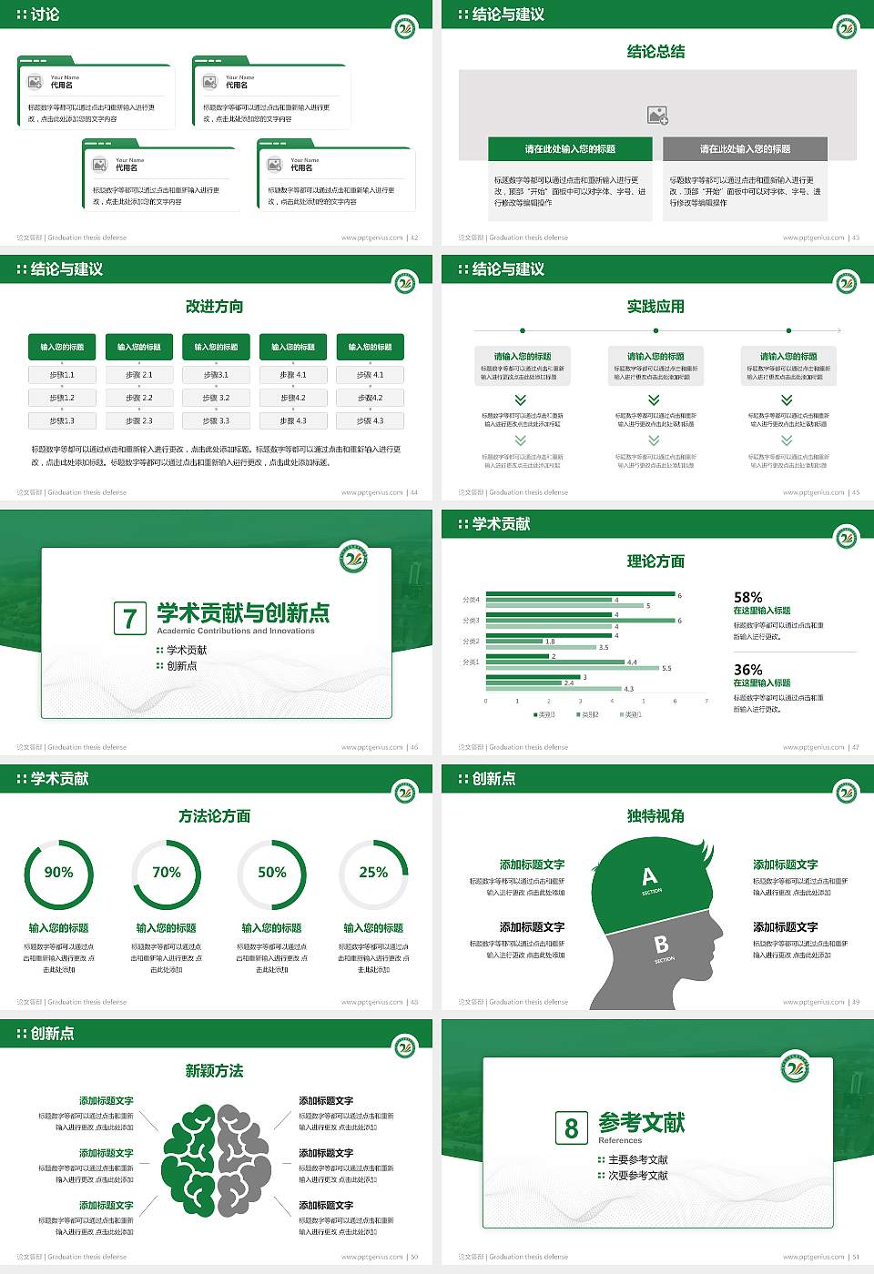 贵州电子商务职业技术学院论文答辩标准PPT模板16:9格式幻灯片预览图6