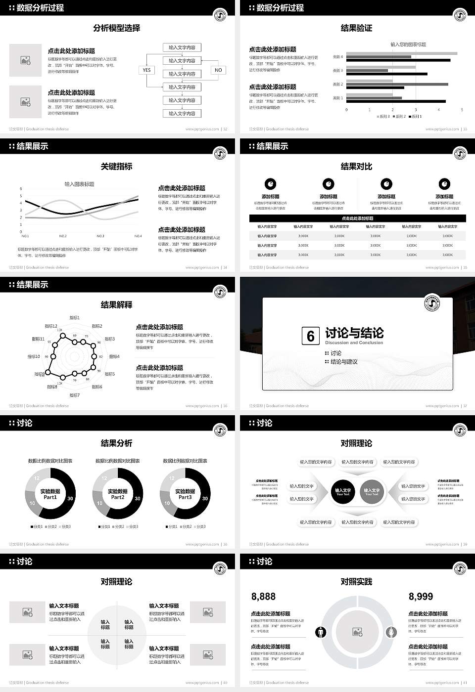 辽宁工程技术大学论文答辩标准PPT模板16:9格式幻灯片预览图5