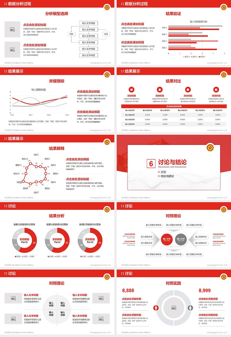 辽宁理工职业学院论文答辩标准PPT模板16:9格式幻灯片预览图5
