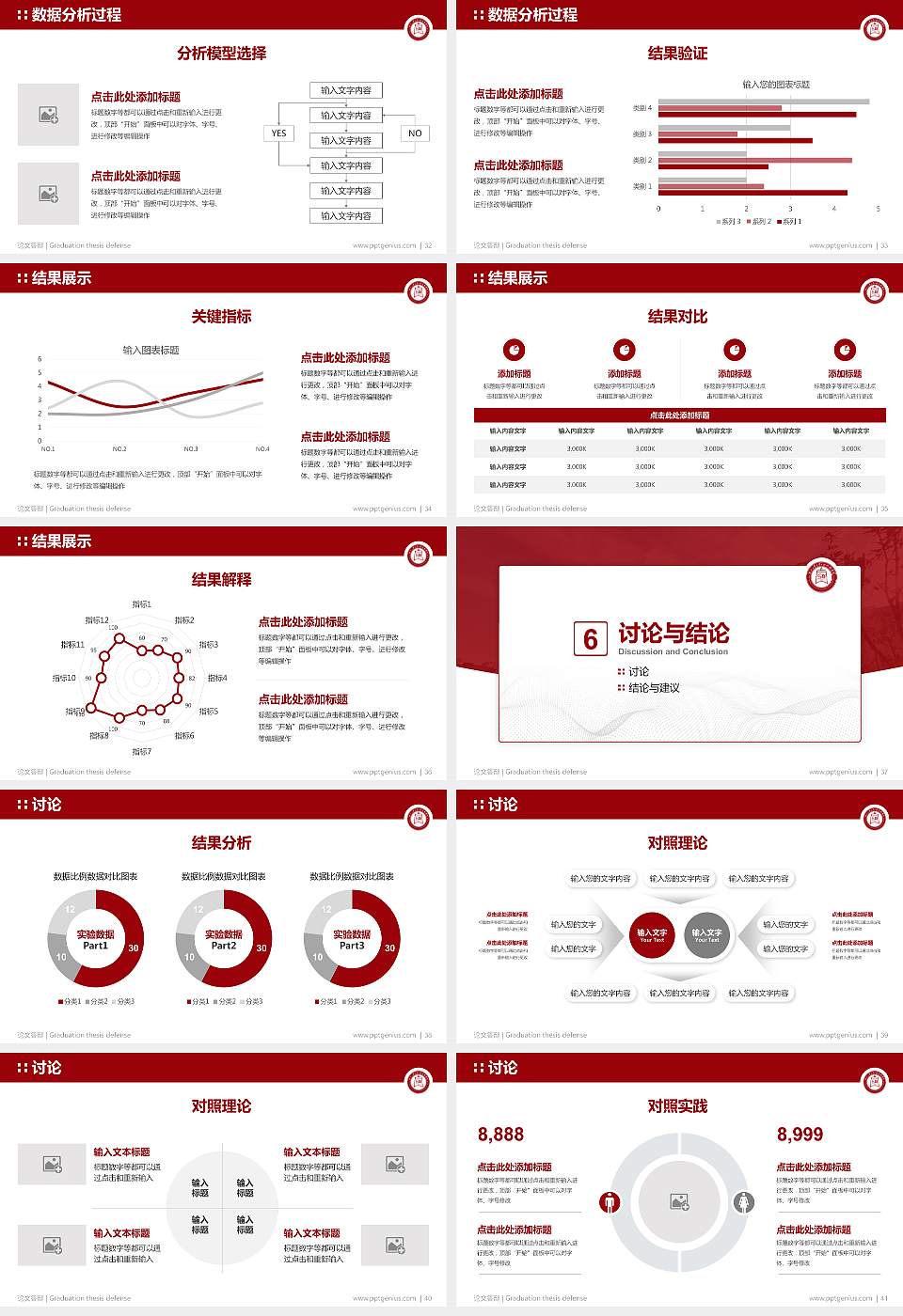 湖北工业大学工程技术学院论文答辩标准PPT模板16:9格式幻灯片预览图5