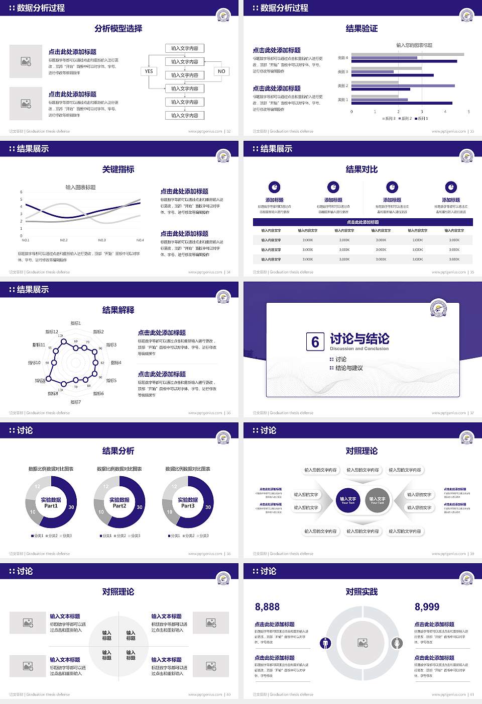辽宁中医药大学论文答辩标准PPT模板16:9格式幻灯片预览图5