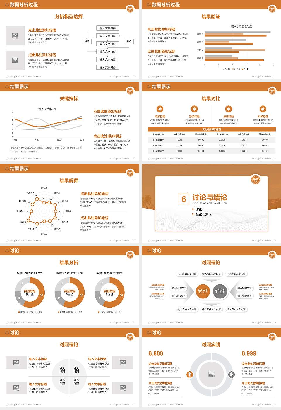 阳光学院论文答辩标准PPT模板16:9格式幻灯片预览图5