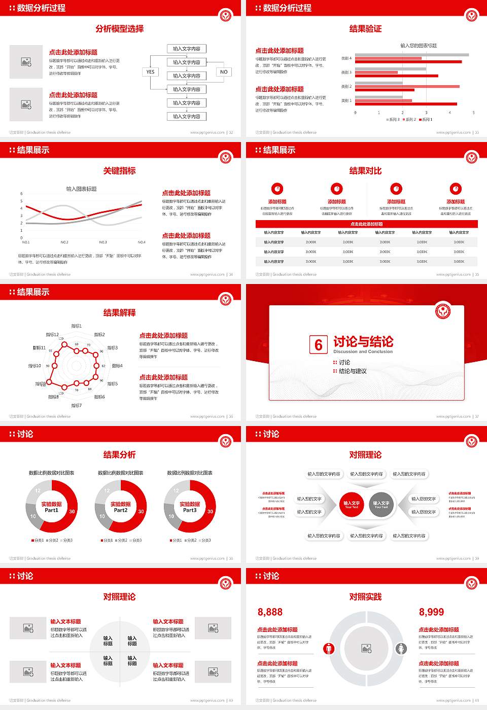 长沙电力职业技术学院论文答辩标准PPT模板16:9格式幻灯片预览图5