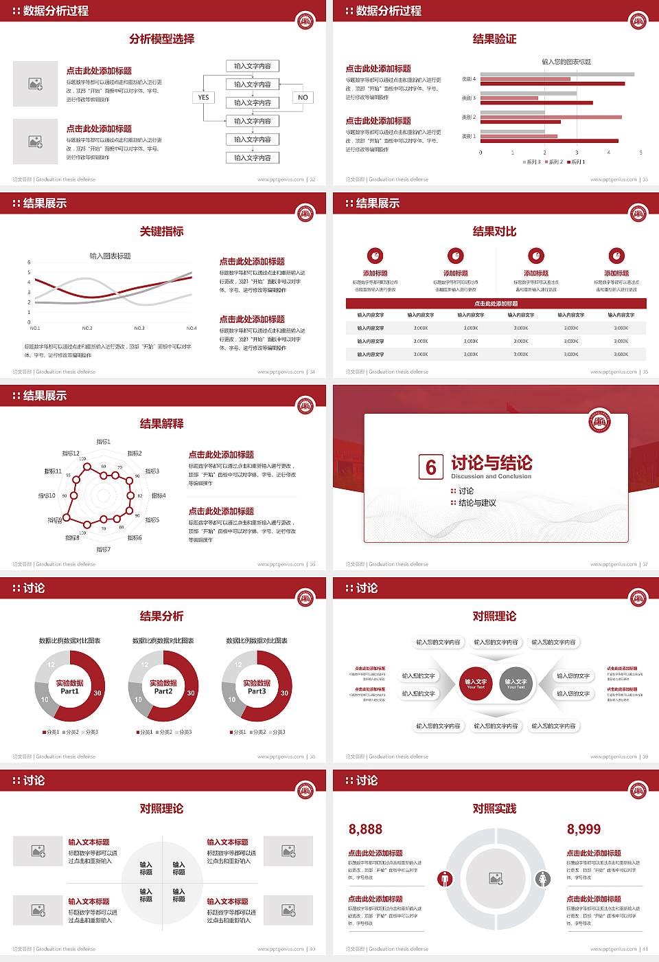 湘中幼儿师范高等专科学校论文答辩标准PPT模板16:9格式幻灯片预览图5