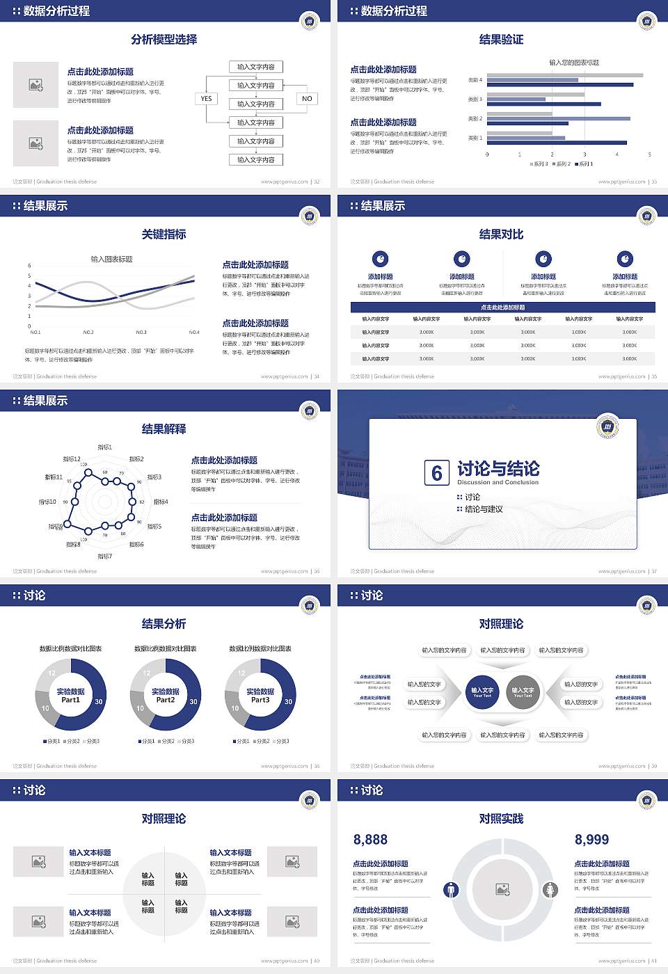 贵州警官职业学院论文答辩标准PPT模板16:9格式幻灯片预览图5