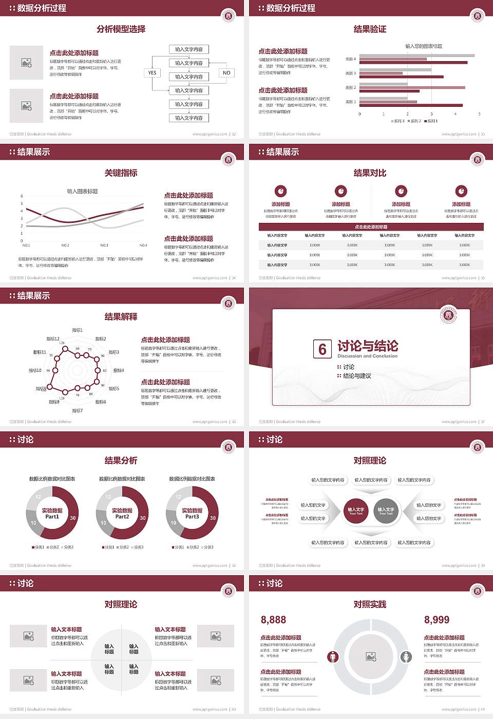 贵州经贸职业技术学院论文答辩标准PPT模板16:9格式幻灯片预览图5
