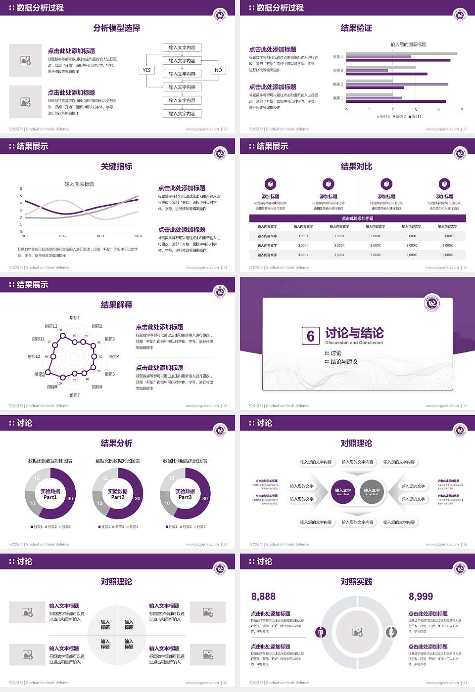 辽宁石油化工大学论文答辩标准PPT模板16:9格式幻灯片预览图5