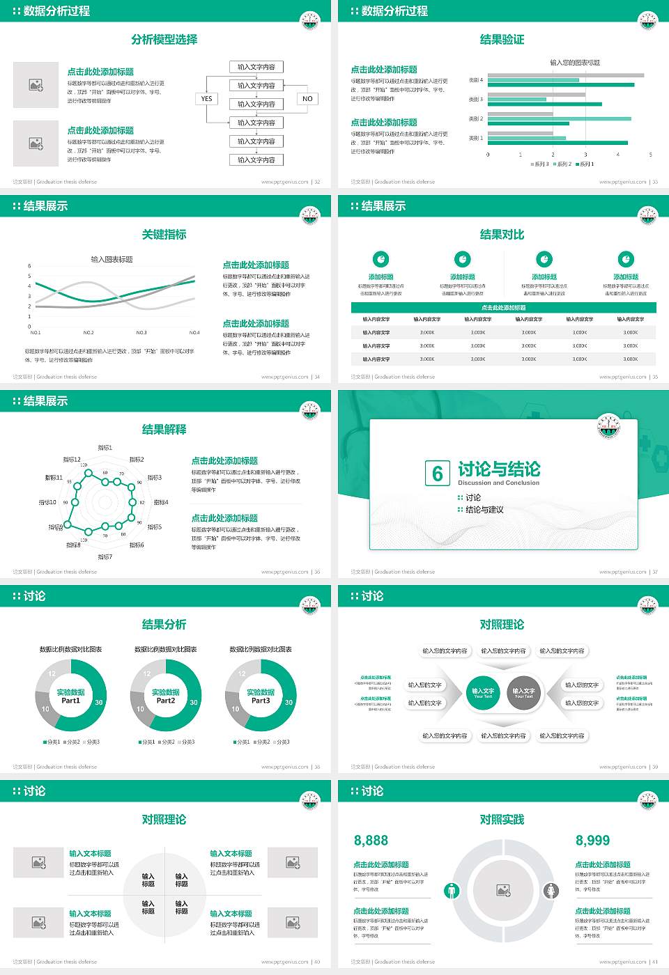 黔南民族医学高等专科学校论文答辩标准PPT模板16:9格式幻灯片预览图5