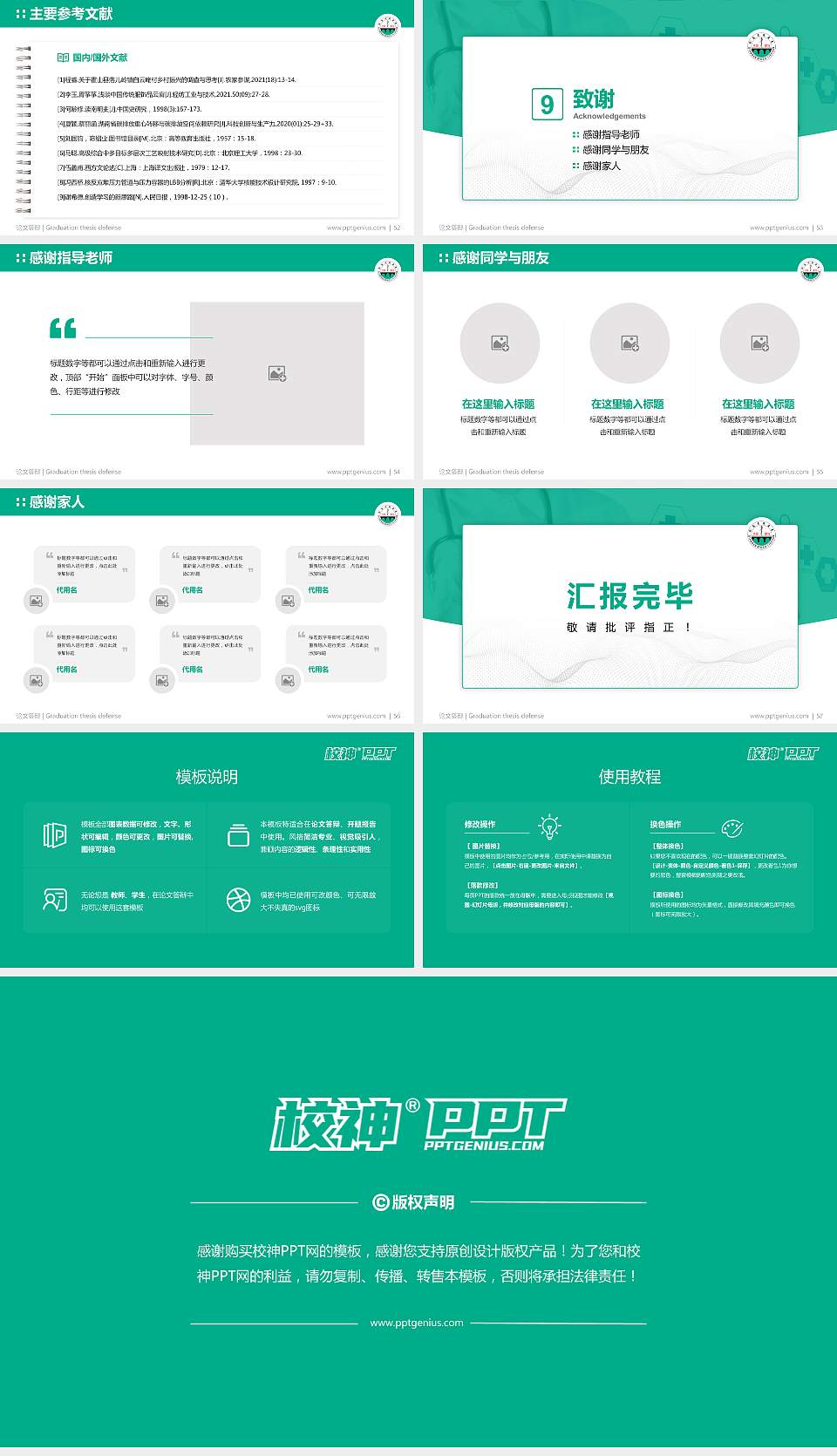 黔南民族医学高等专科学校论文答辩标准PPT模板16:9格式幻灯片预览图7