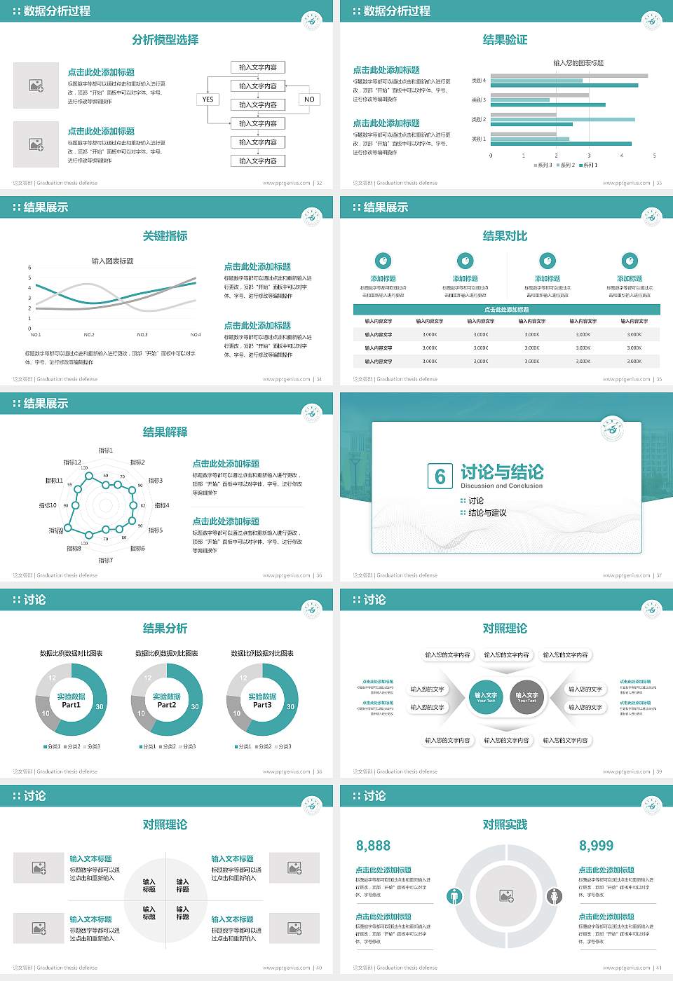 遵义医学院论文答辩标准PPT模板16:9格式幻灯片预览图5