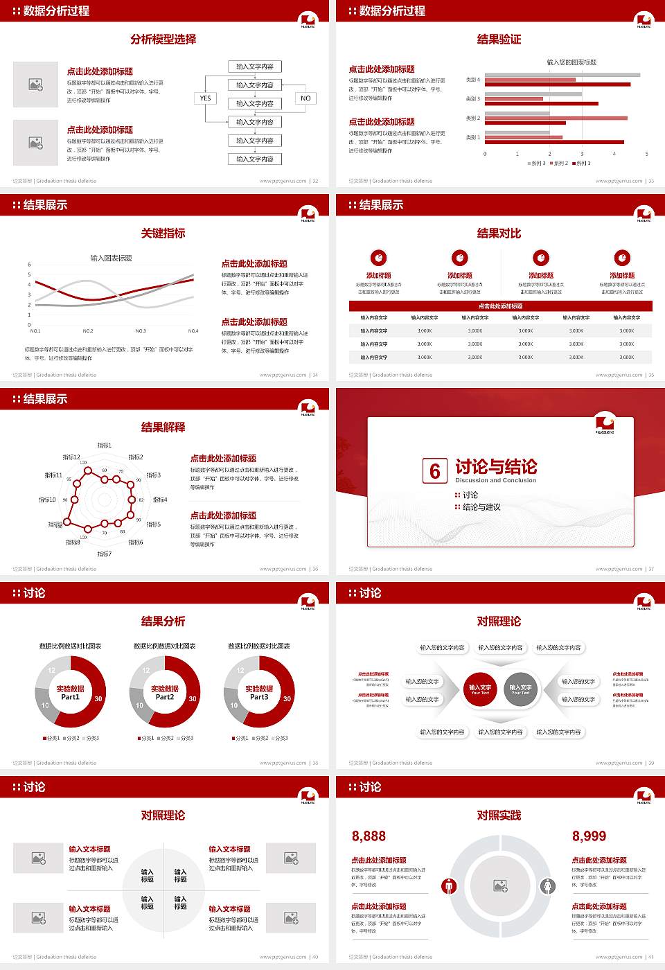 泉州华光摄影艺术职业学院论文答辩标准PPT模板16:9格式幻灯片预览图5