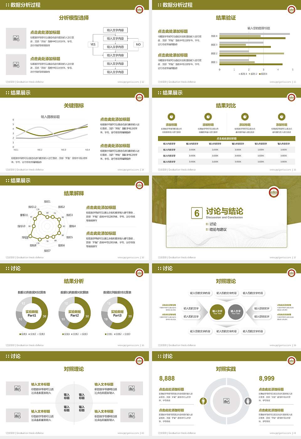 沈阳药科大学论文答辩标准PPT模板16:9格式幻灯片预览图5