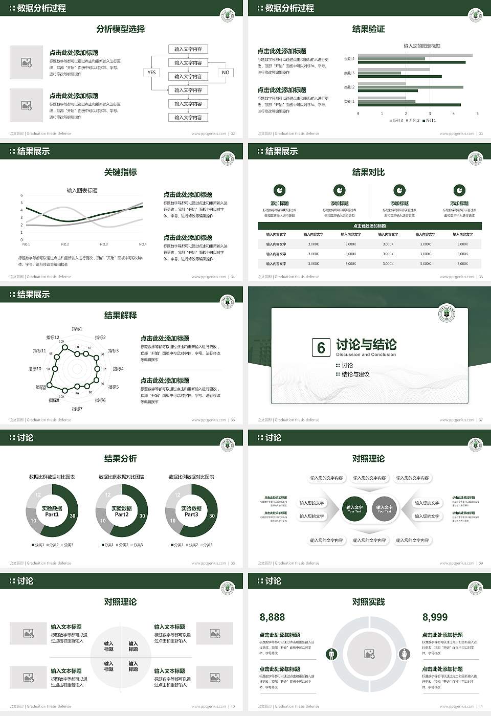 黑龙江八一农垦大学论文答辩标准PPT模板16:9格式幻灯片预览图5