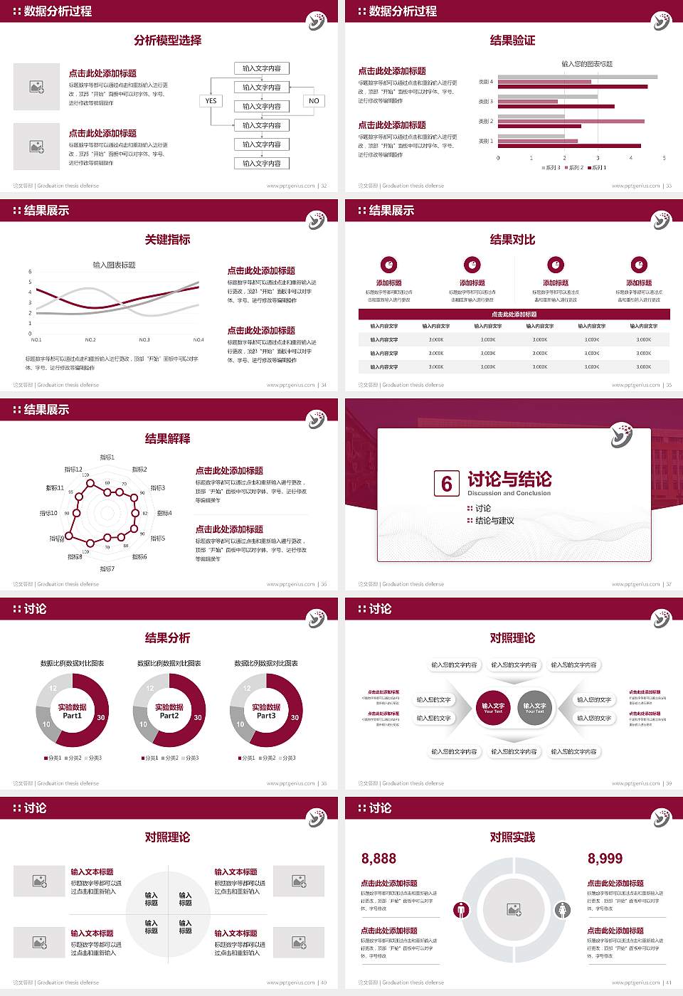哈尔滨职业技术学院论文答辩标准PPT模板16:9格式幻灯片预览图5