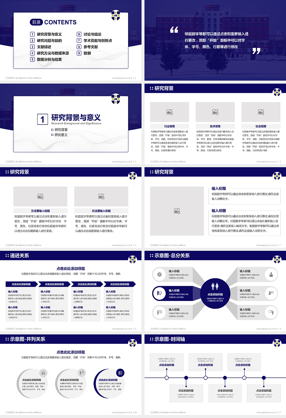 黑龙江外国语学院论文答辩标准PPT模板_幻灯片预览图2