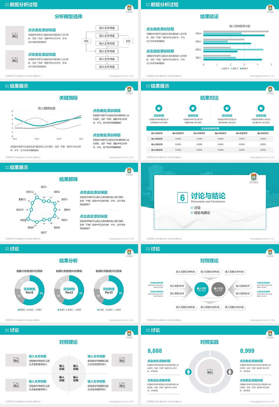 香港大学李嘉诚医学院论文答辩标准PPT模板16:9格式幻灯片预览图5