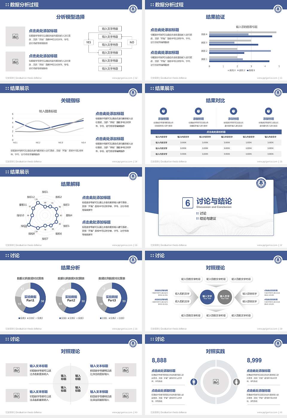 辽宁警察学院论文答辩标准PPT模板16:9格式幻灯片预览图5