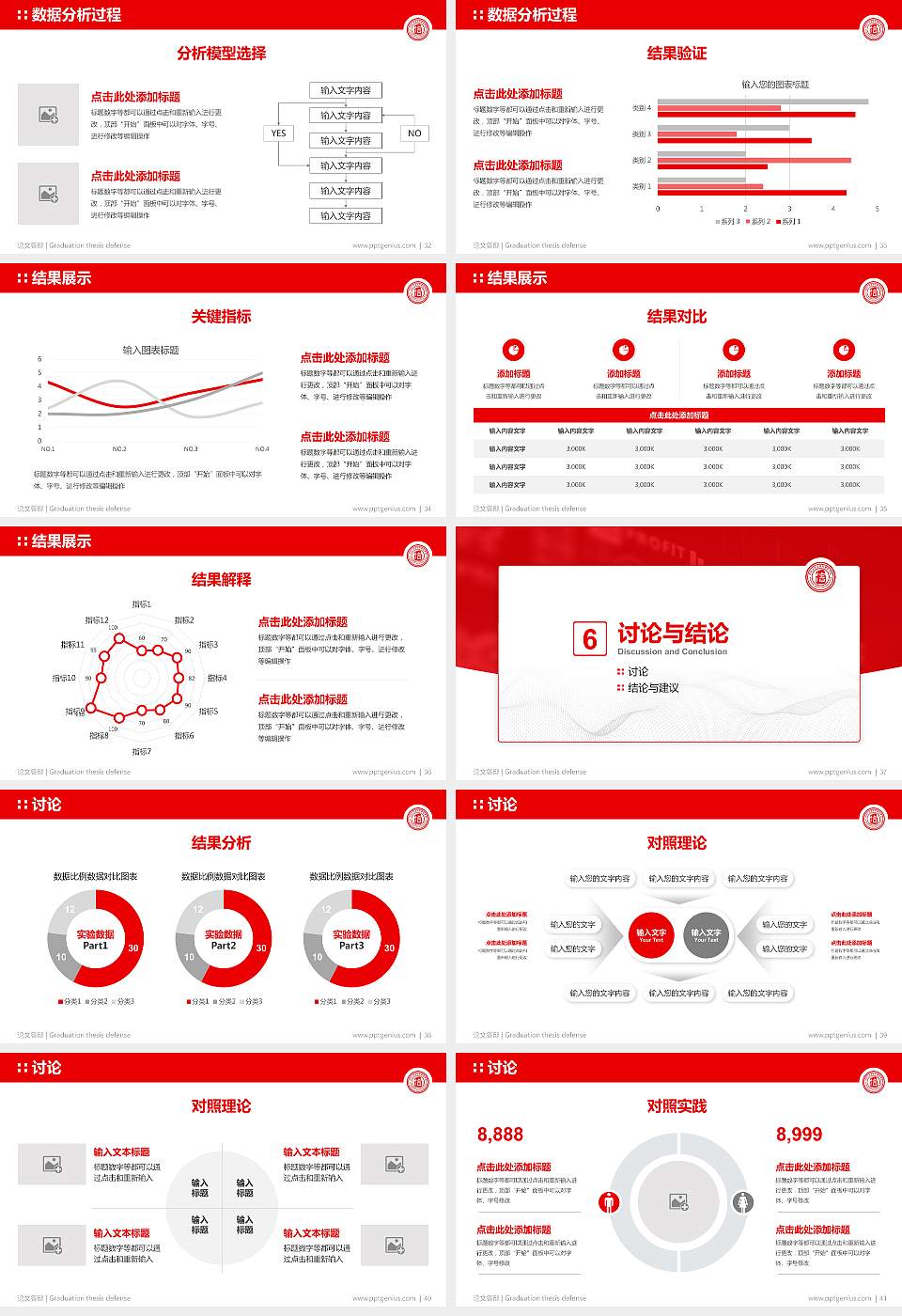 黑龙江信息技术职业学院论文答辩标准PPT模板16:9格式幻灯片预览图5