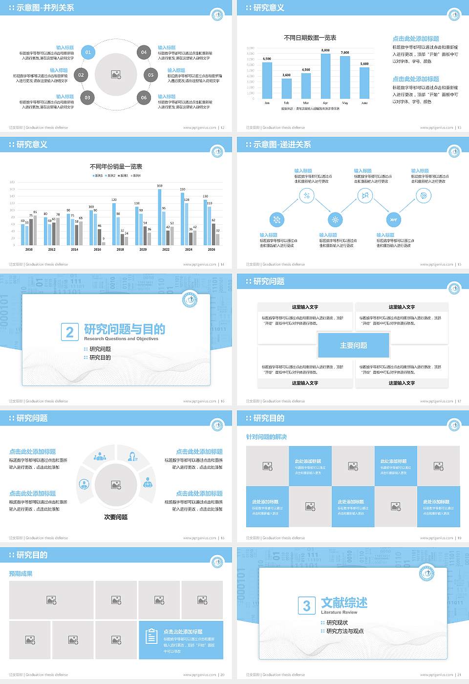 重庆安全技术职业学院论文答辩标准PPT模板16:9格式幻灯片预览图3