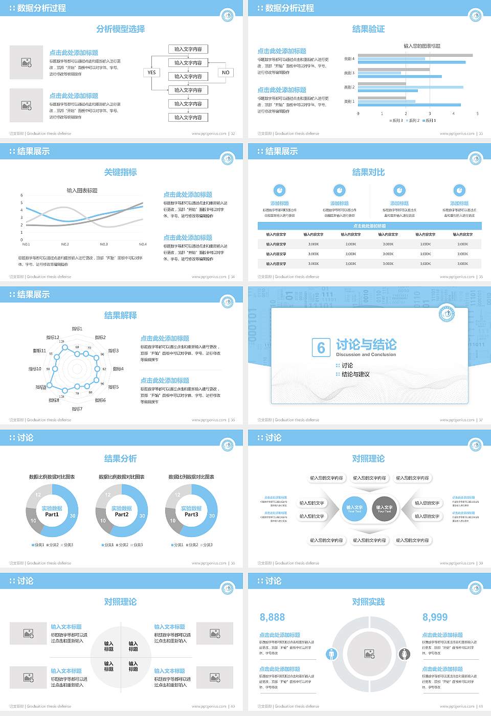重庆安全技术职业学院论文答辩标准PPT模板16:9格式幻灯片预览图5
