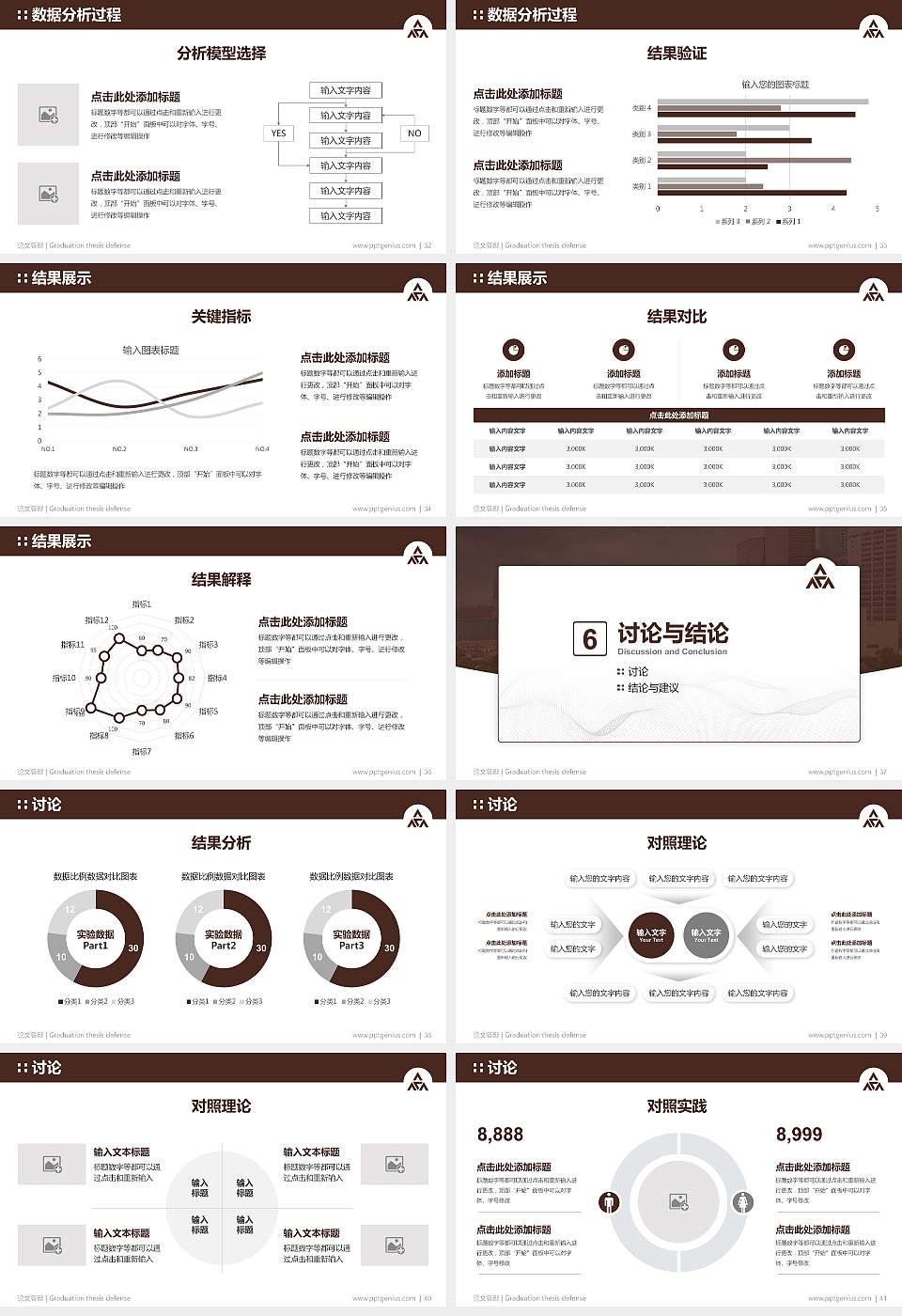 香港演艺学院论文答辩标准PPT模板16:9格式幻灯片预览图5