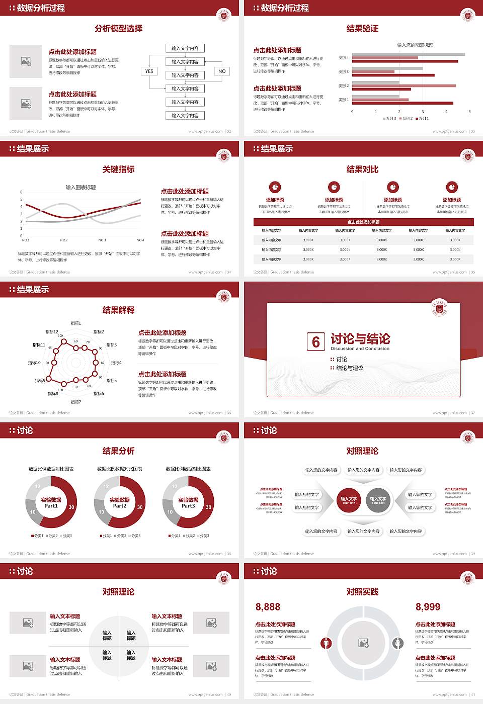 重庆工信职业学院论文答辩标准PPT模板16:9格式幻灯片预览图5