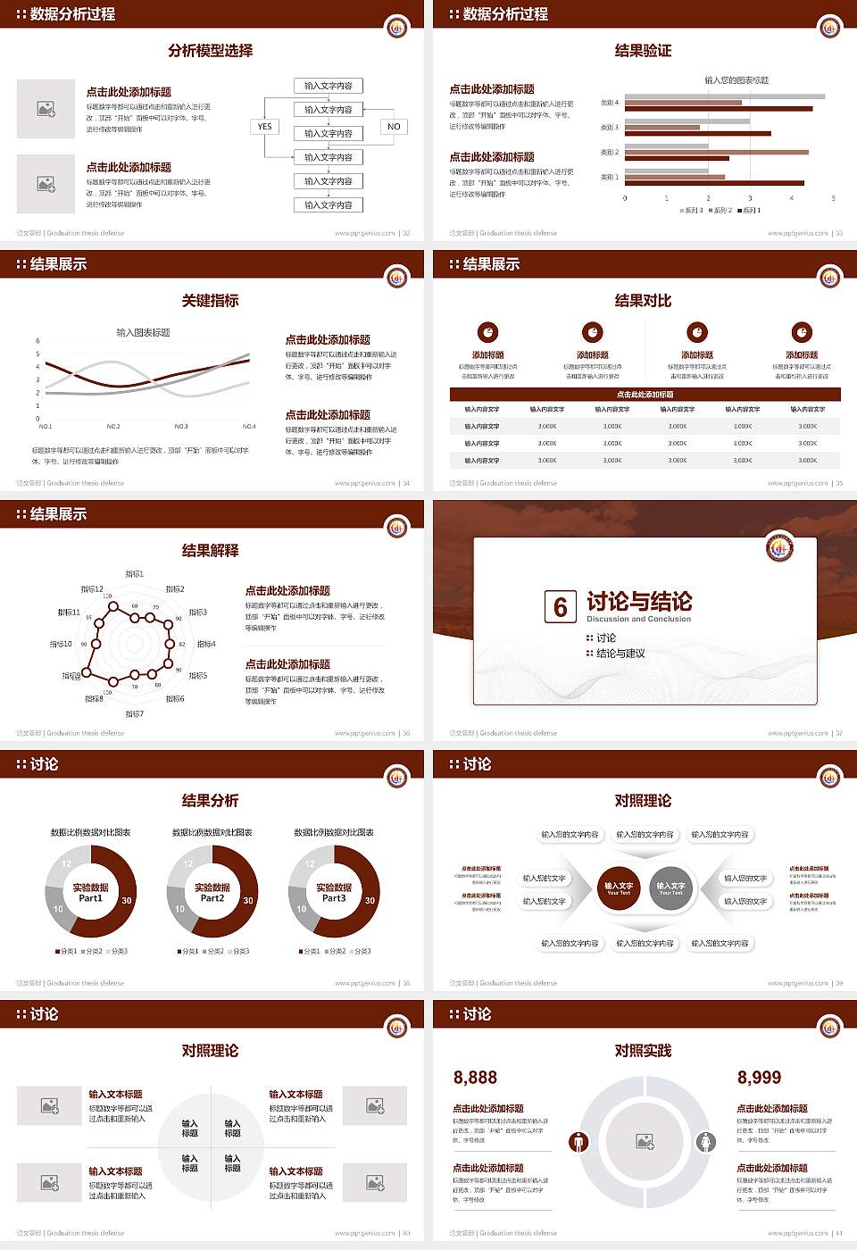 西宁城市职业技术学院论文答辩标准PPT模板16:9格式幻灯片预览图5