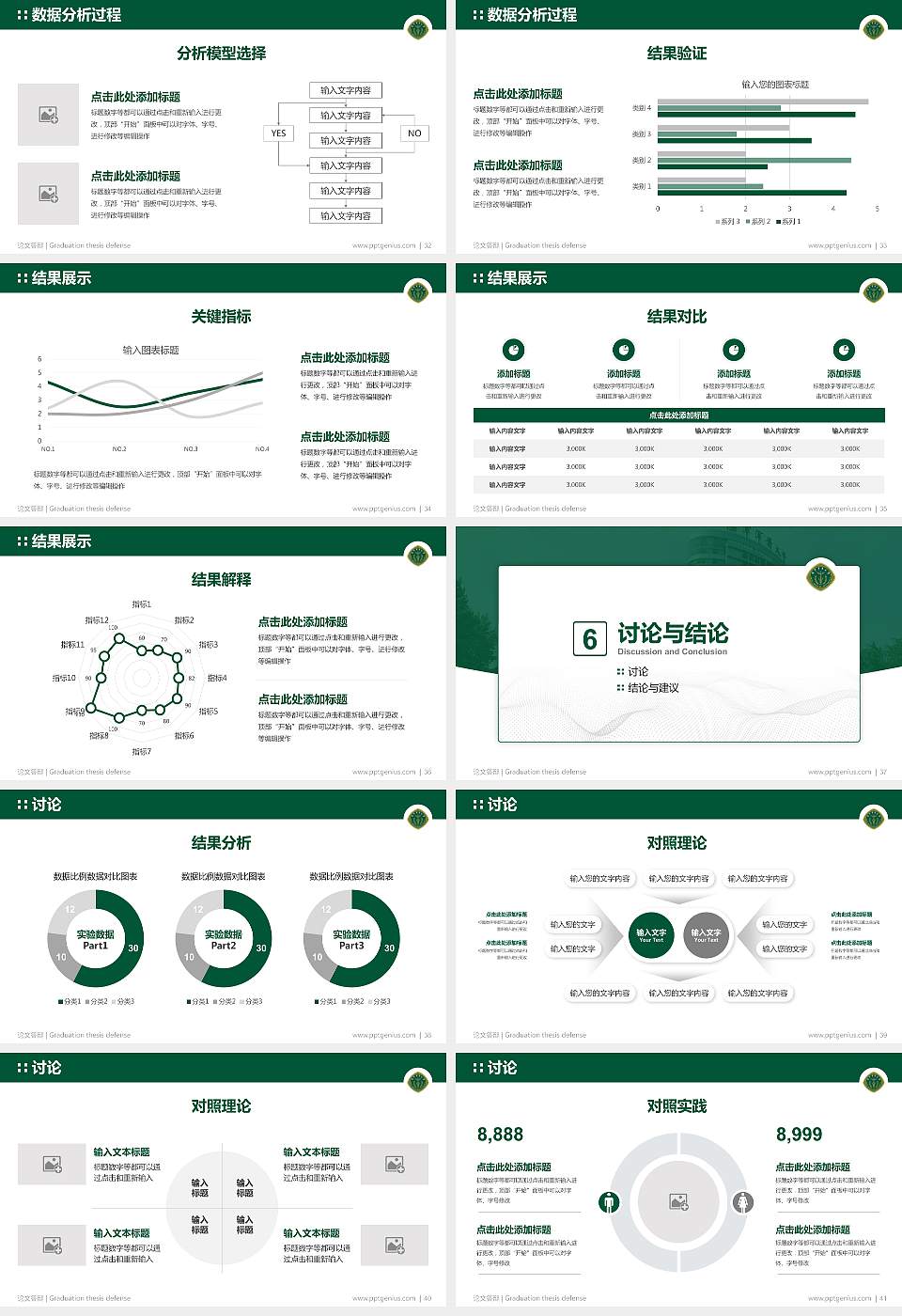 陆军军医大学论文答辩标准PPT模板16:9格式幻灯片预览图5