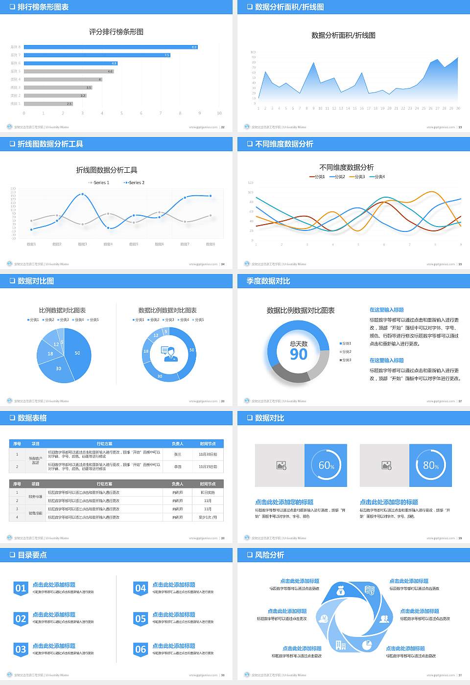 安徽文达信息工程学院PPT模板下载16:9格式幻灯片预览图4