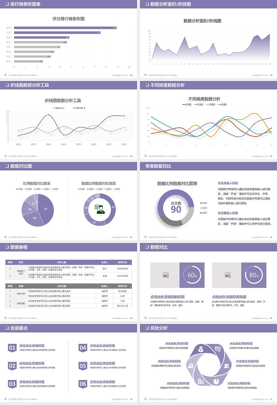 北京经贸职业学院PPT模板下载16:9格式幻灯片预览图4