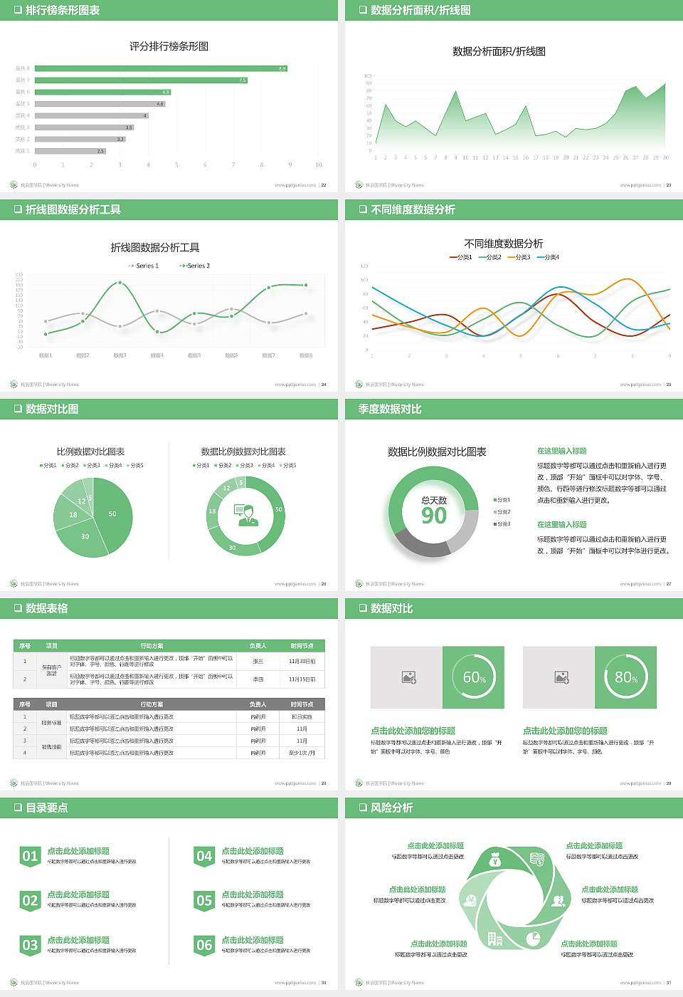 长治医学院PPT模板下载16:9格式幻灯片预览图4