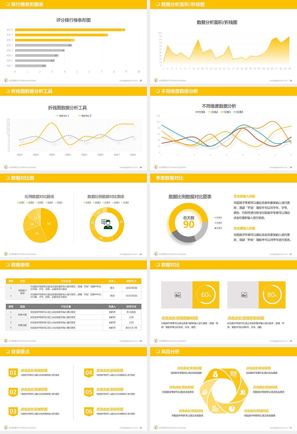 台湾高雄大学PPT模板下载16:9格式幻灯片预览图4