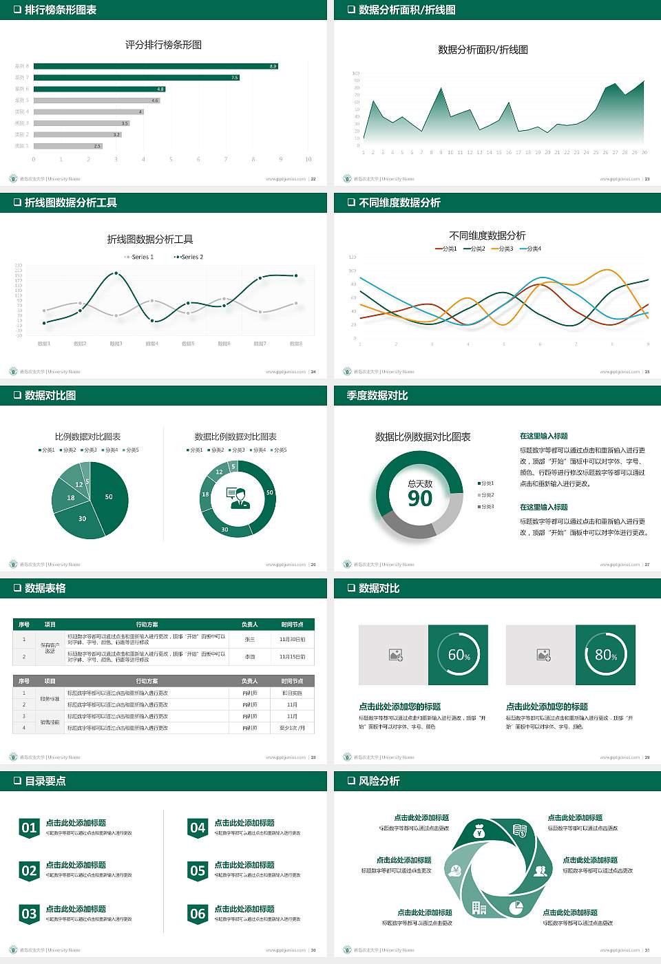 青岛农业大学PPT模板下载16:9格式幻灯片预览图4