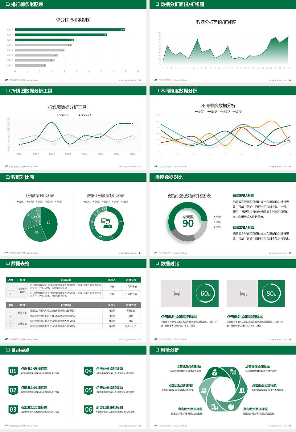 广西中医药大学PPT模板下载16:9格式幻灯片预览图4