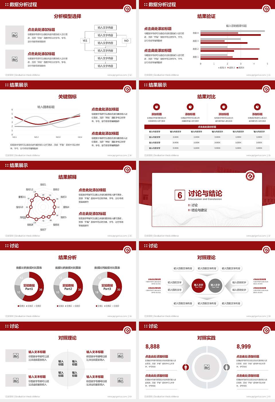 辽宁金融职业学院论文答辩标准PPT模板16:9格式幻灯片预览图5