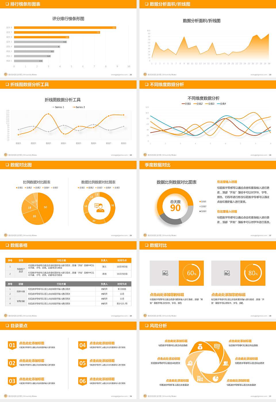 重庆财经职业学院PPT模板下载16:9格式幻灯片预览图4