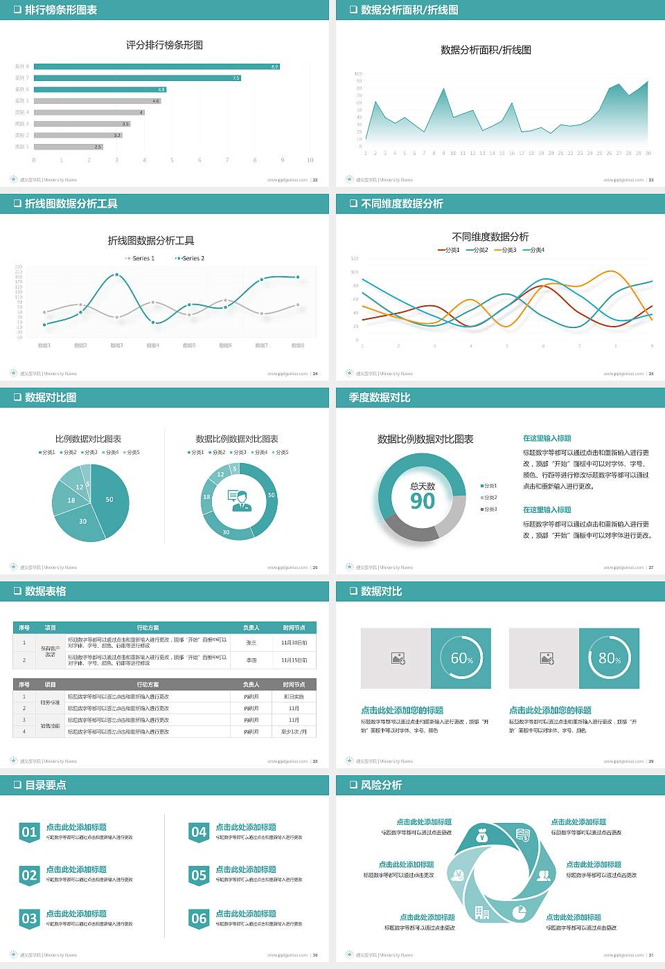 遵义医学院PPT模板下载16:9格式幻灯片预览图4