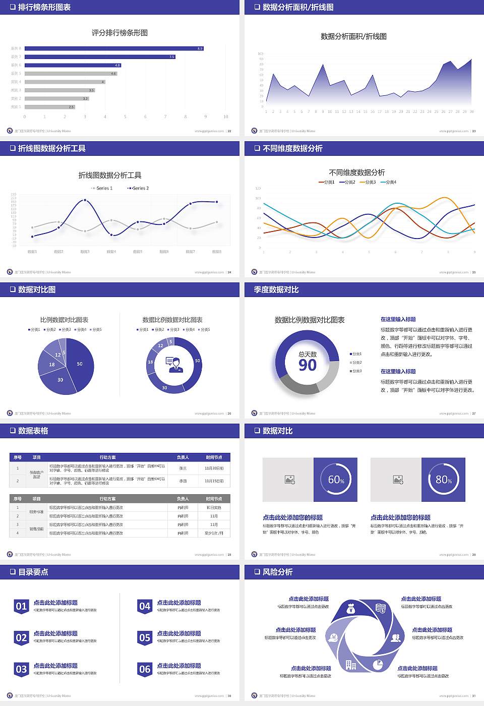 厦门医学高等专科学校PPT模板下载16:9格式幻灯片预览图4