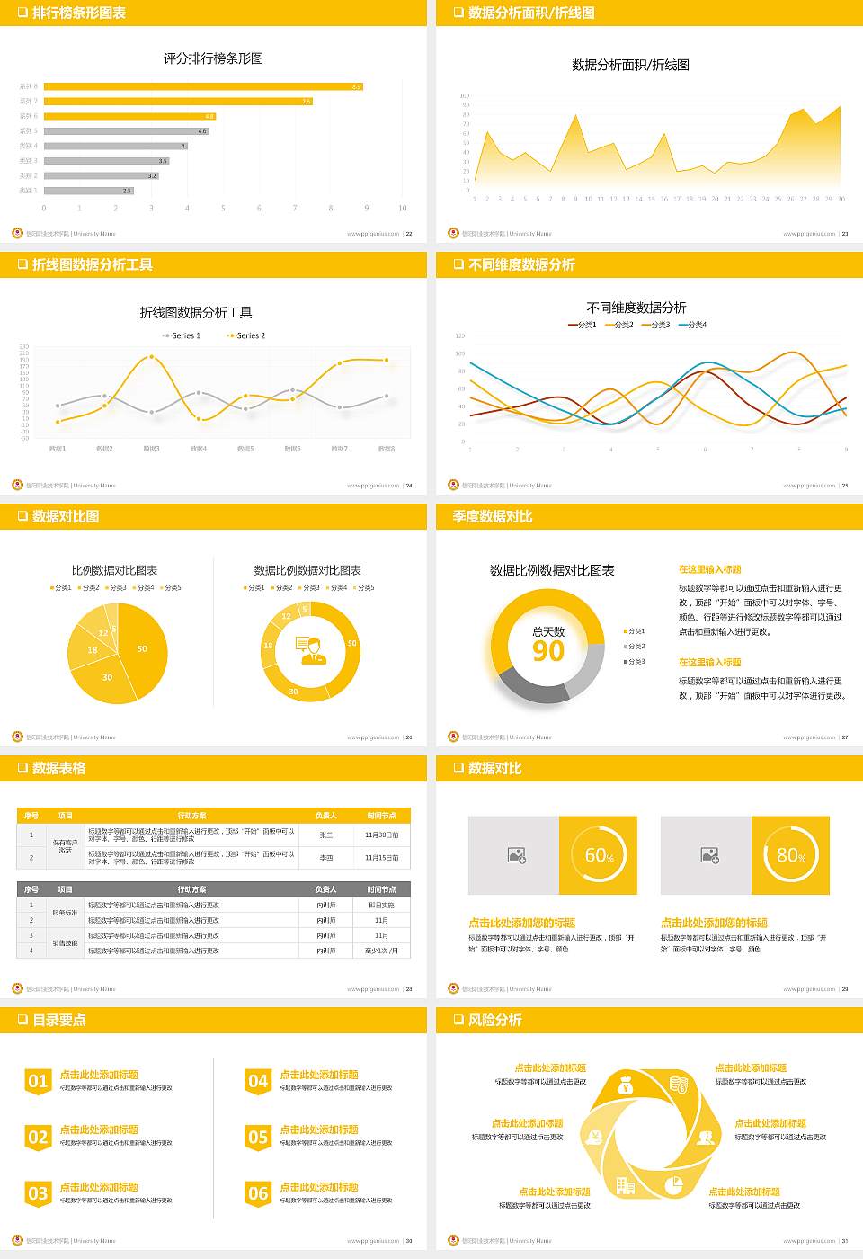 信阳职业技术学院PPT模板下载16:9格式幻灯片预览图4
