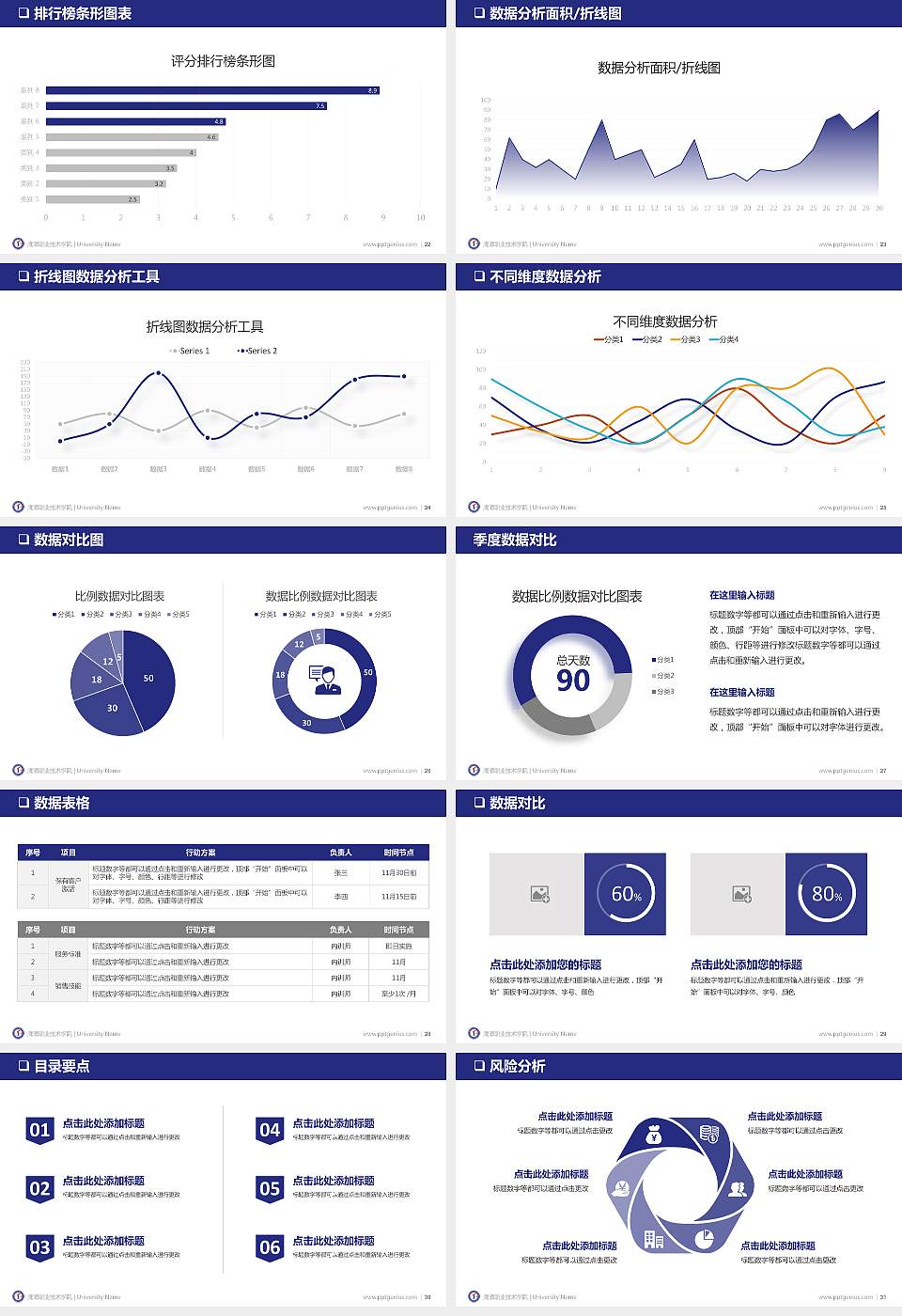 鹰潭职业技术学院PPT模板下载16:9格式幻灯片预览图4