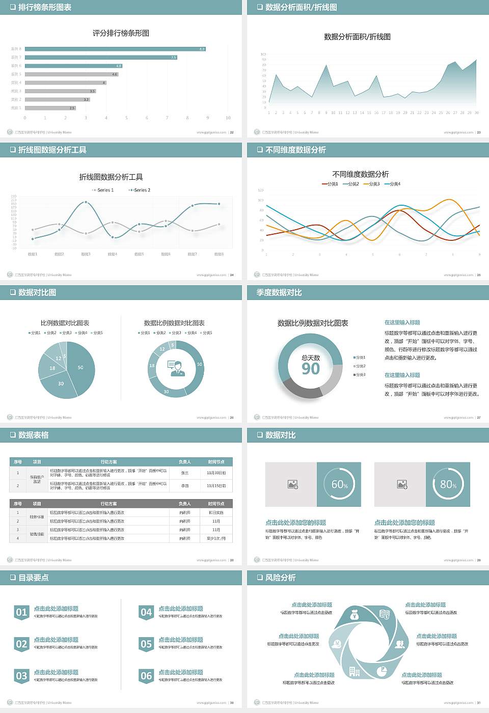 江西医学高等专科学校PPT模板下载16:9格式幻灯片预览图4