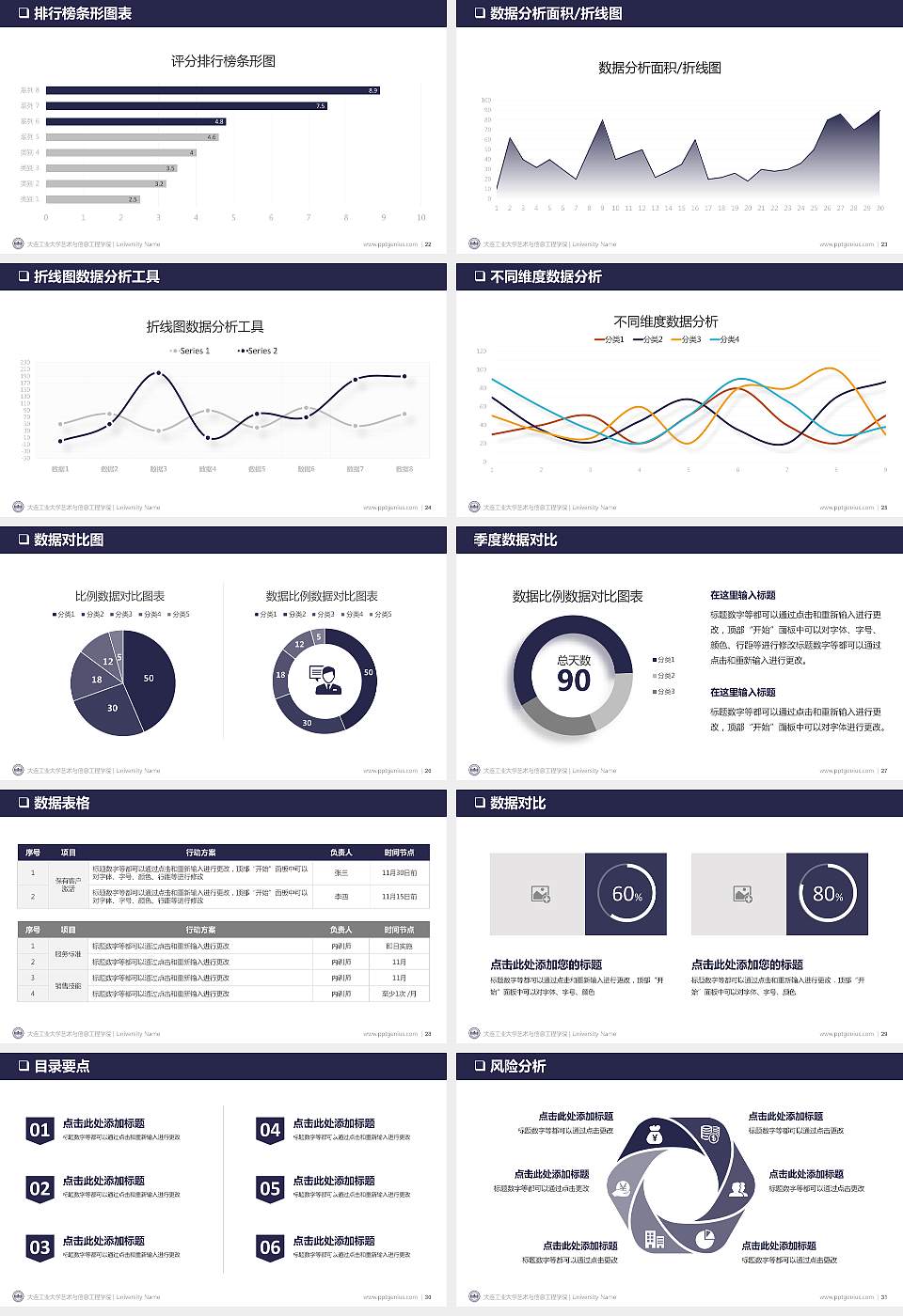 大连工业大学艺术与信息工程学院PPT模板下载16:9格式幻灯片预览图4