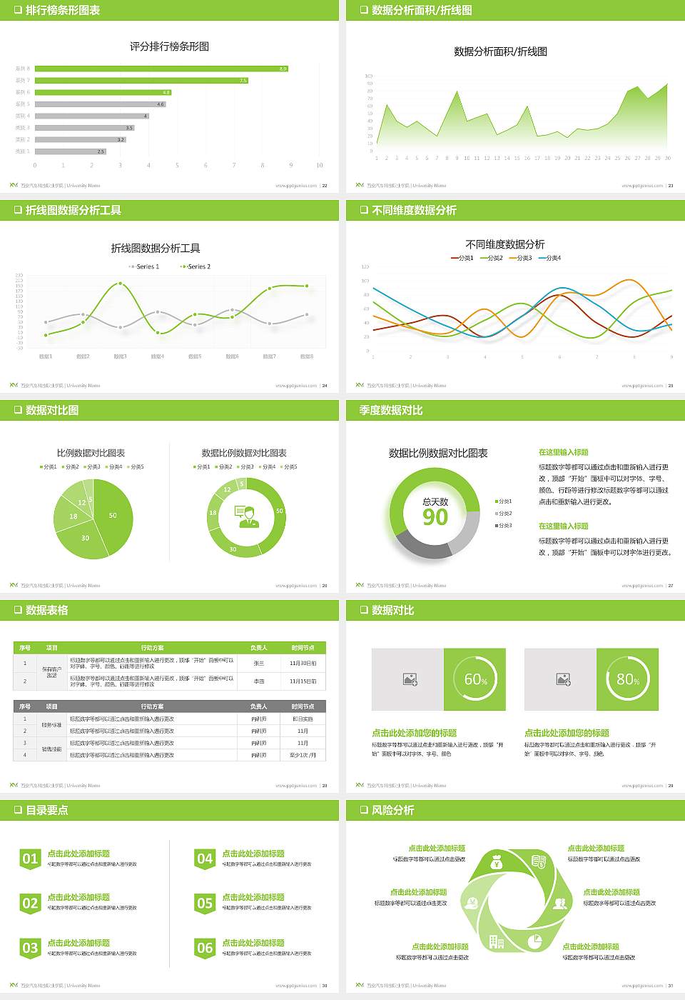 西安汽车科技职业学院PPT模板下载16:9格式幻灯片预览图4