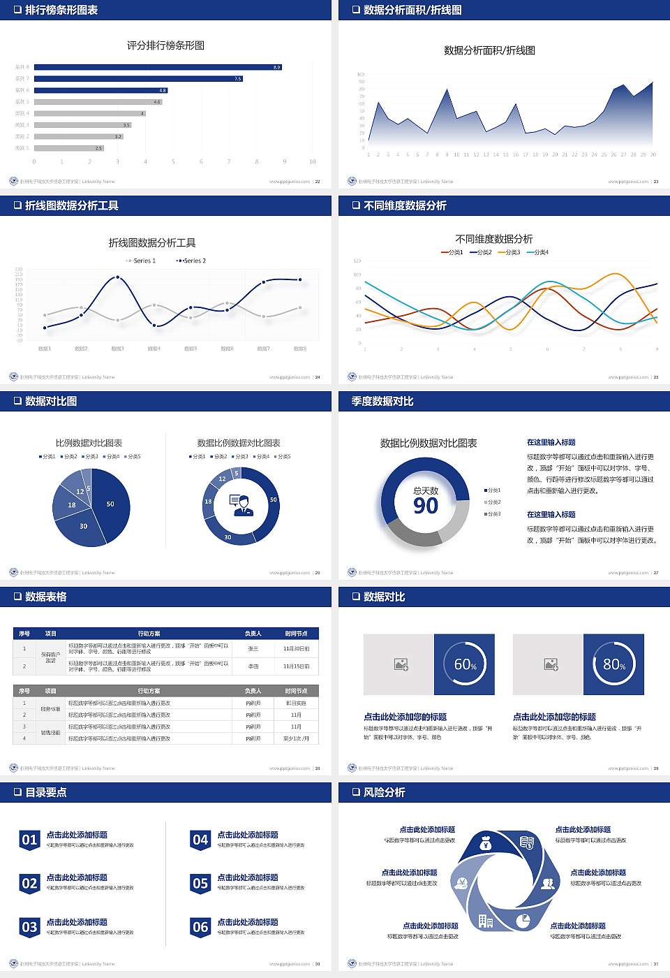 杭州电子科技大学信息工程学院PPT模板下载16:9格式幻灯片预览图4