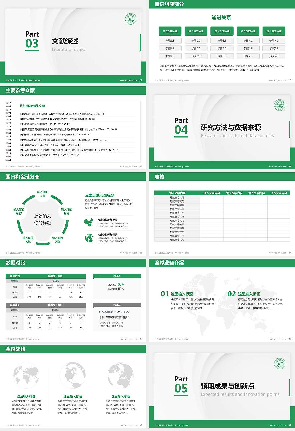 上海现代化工职业学院硕士研究生/本科生毕业论文答辩/开题报告通用PPT模板下载16:9格式幻灯片预览图4